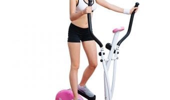 Sunny Health and Fitness Pink Magnetic Elliptical Trainer