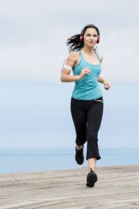 Woman brisk walking for fitness