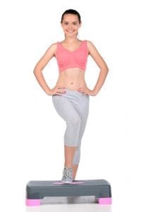 Aerobic step fitness girl