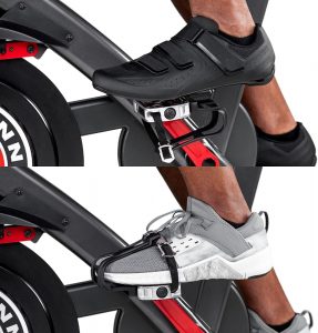 Stationary bike pedals - Toe cages and clips