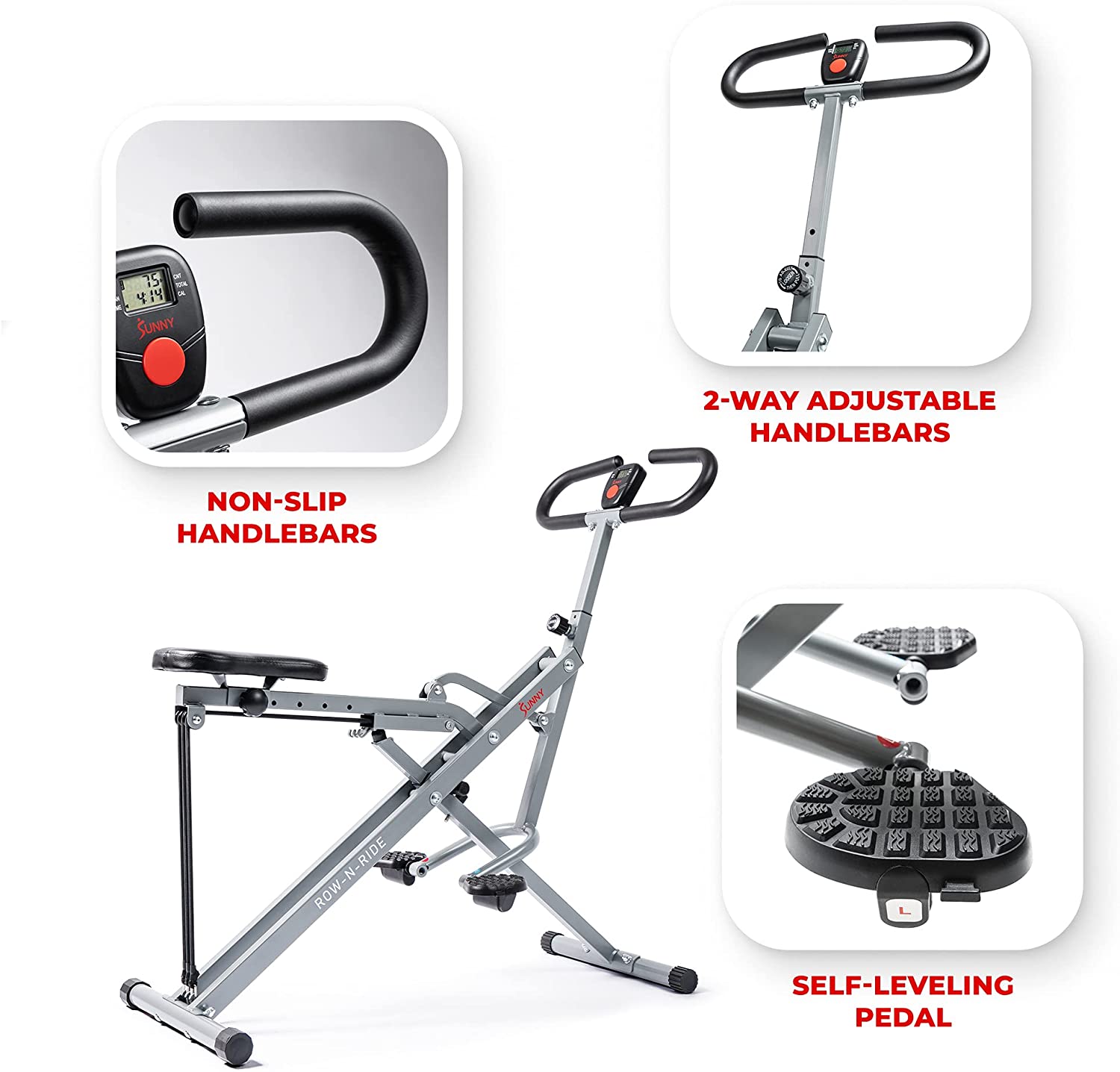 Sunny Health & Fitness Squat Assist Row n' Ride Trainer Review